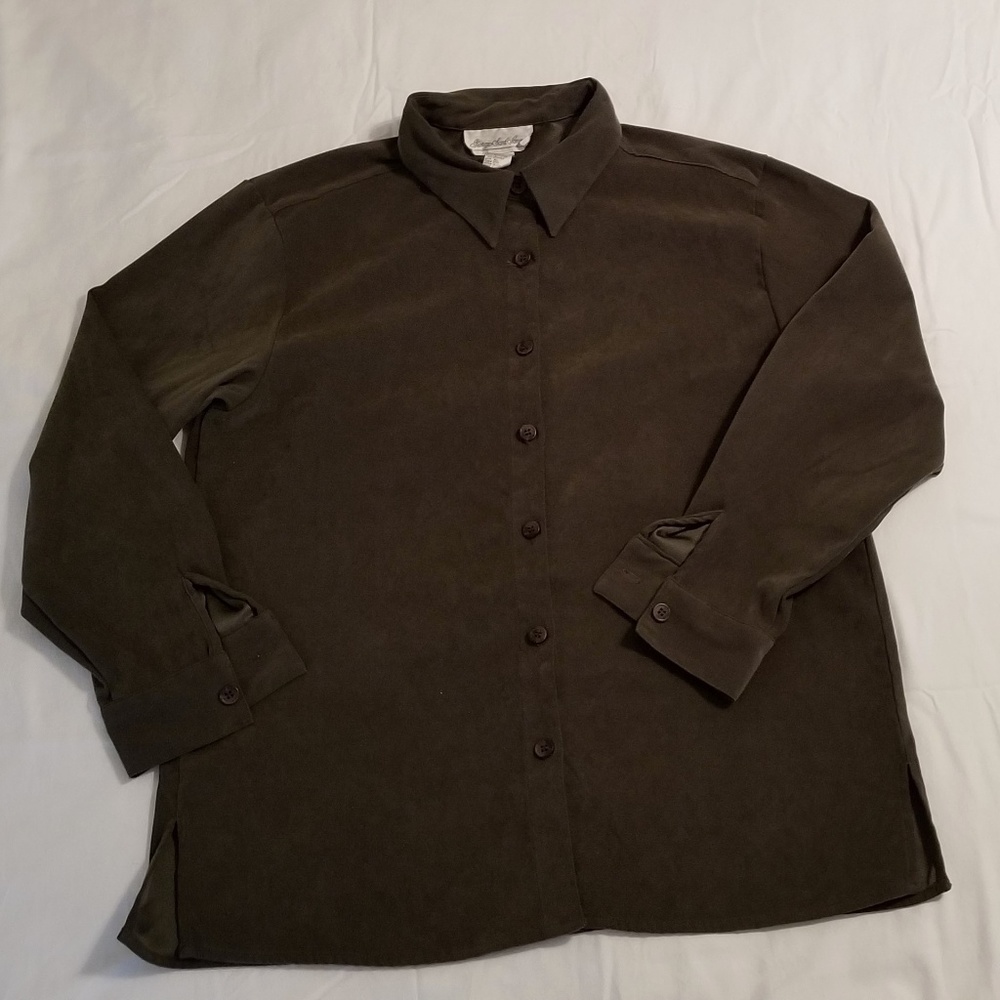 Vintage long sleeve green top XL